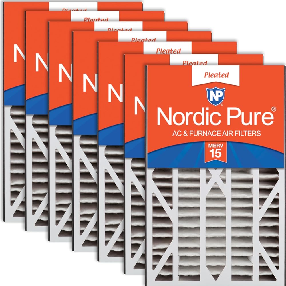 Nordic Pure 16x25x3 (15 13/16 x 24 5/16 x 3) MERV 15 Trion Bear Cub 266649-101 Replacement Pleated AC Furnace Air Filters