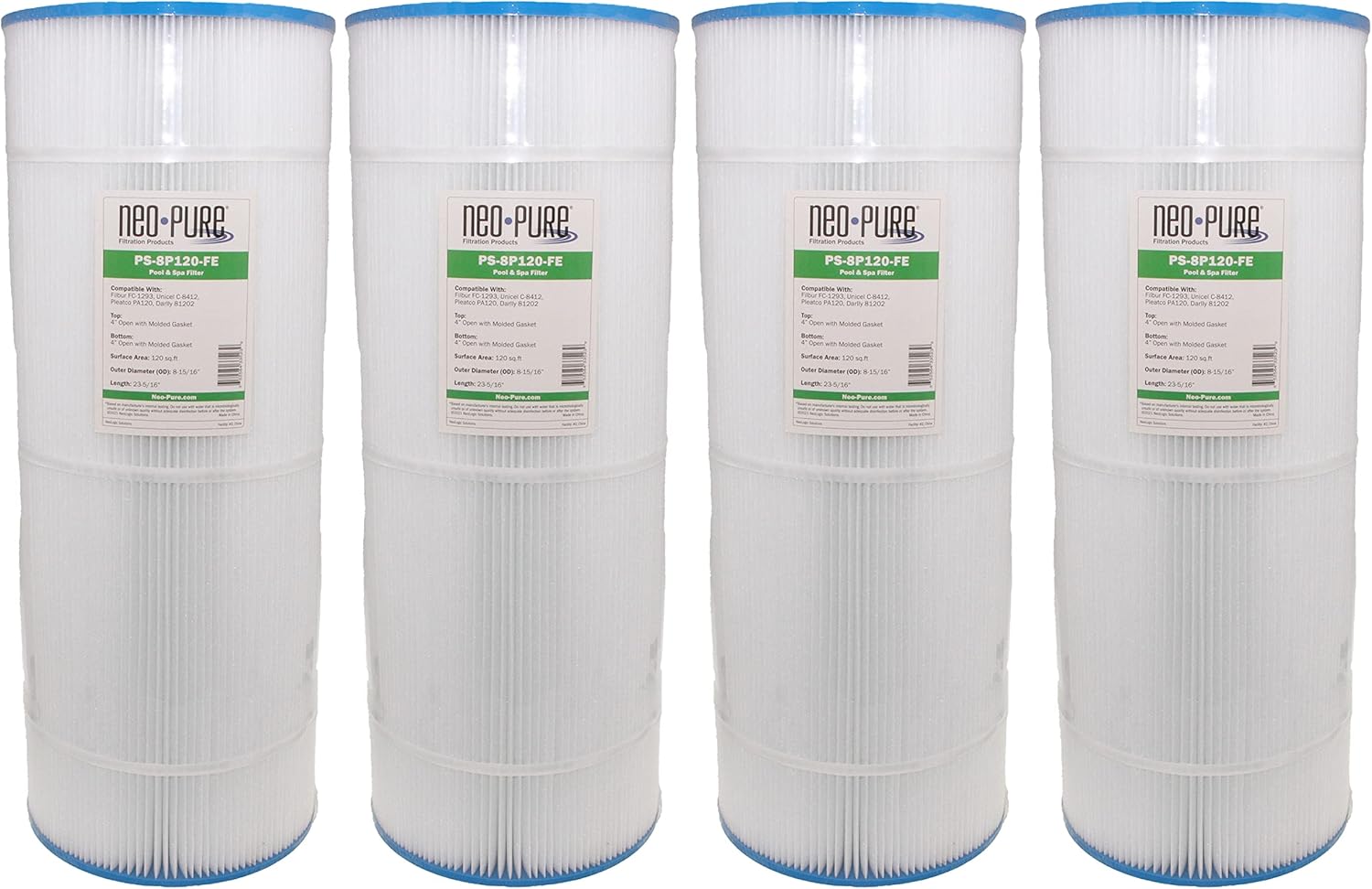 Neo-Pure PS-8P120-FE Pool and Spa Filter 8-15/16