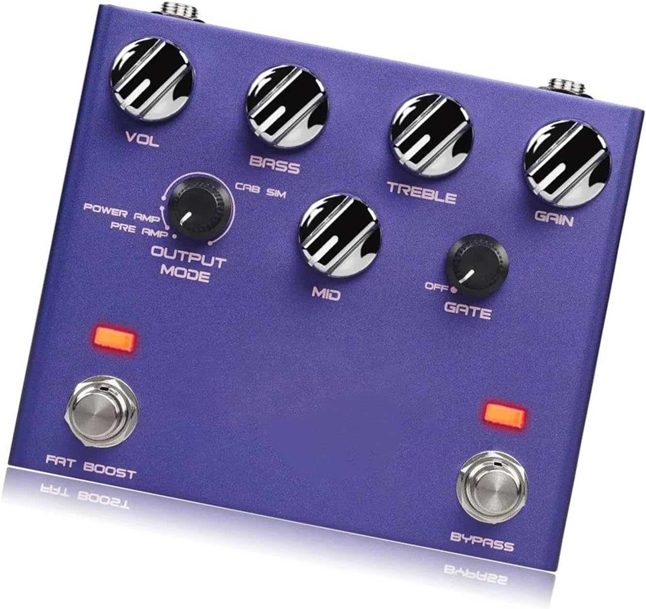 Professional Guitar Effects Pedals Distortion Guitar Effect Pedal Metal Tone Gain Amplifier(R18addadapter)