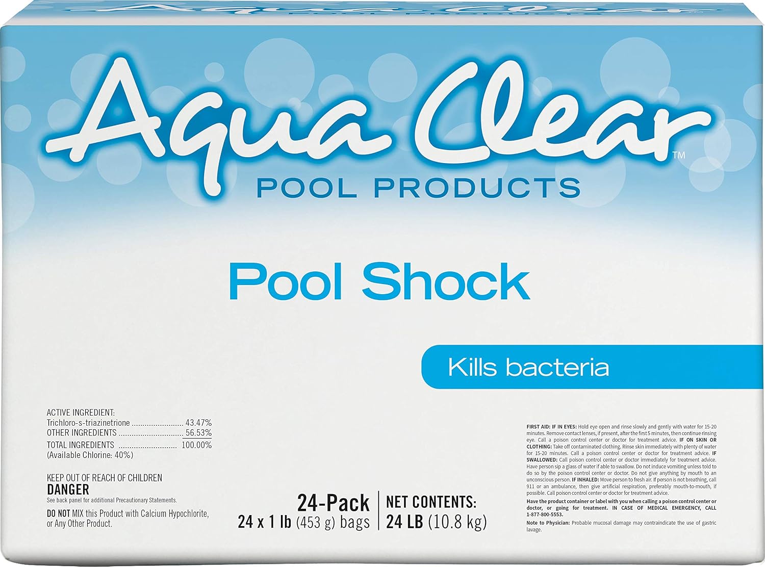 Aqua Clear Pool Products Pool Shock 24x1 lb.