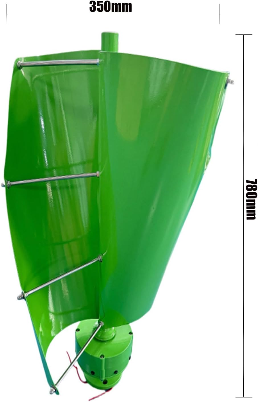 Small Green Spiral Wind Turbine Generator 3000W 12V 24V 48V Home Windmill Wind Generators Applicable to Wind and Solar Power Generation Systems