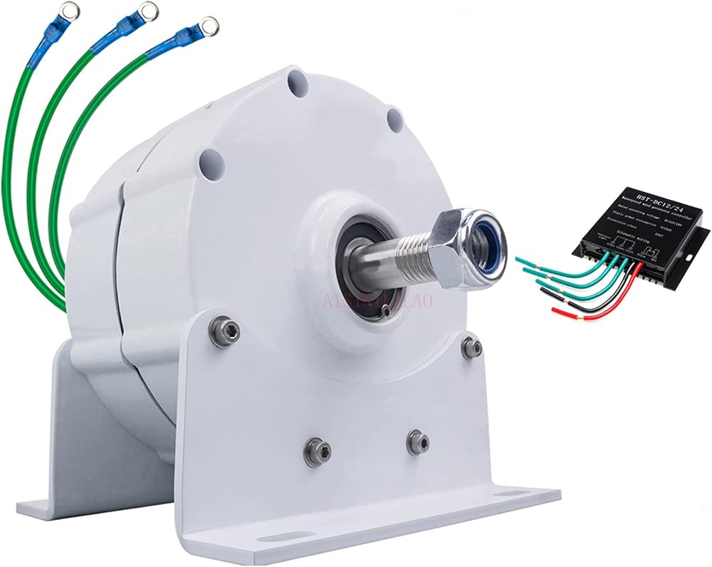 Low RPM Permanent Magnet Generator, 8000W 3 Phase Gearless Permanent Magnet Generator 12V 24V 48V 220V AC Alternator for Wind Water Turbine