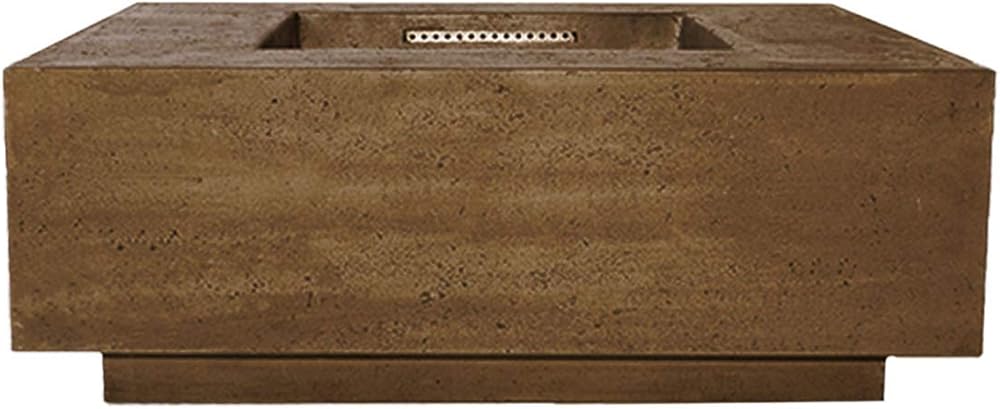 Prism Hardscapes Tavola 3 Concrete Gas Fire Pit (PH-407-1NG), Natural Gas, Cafe, 48x48-Inch