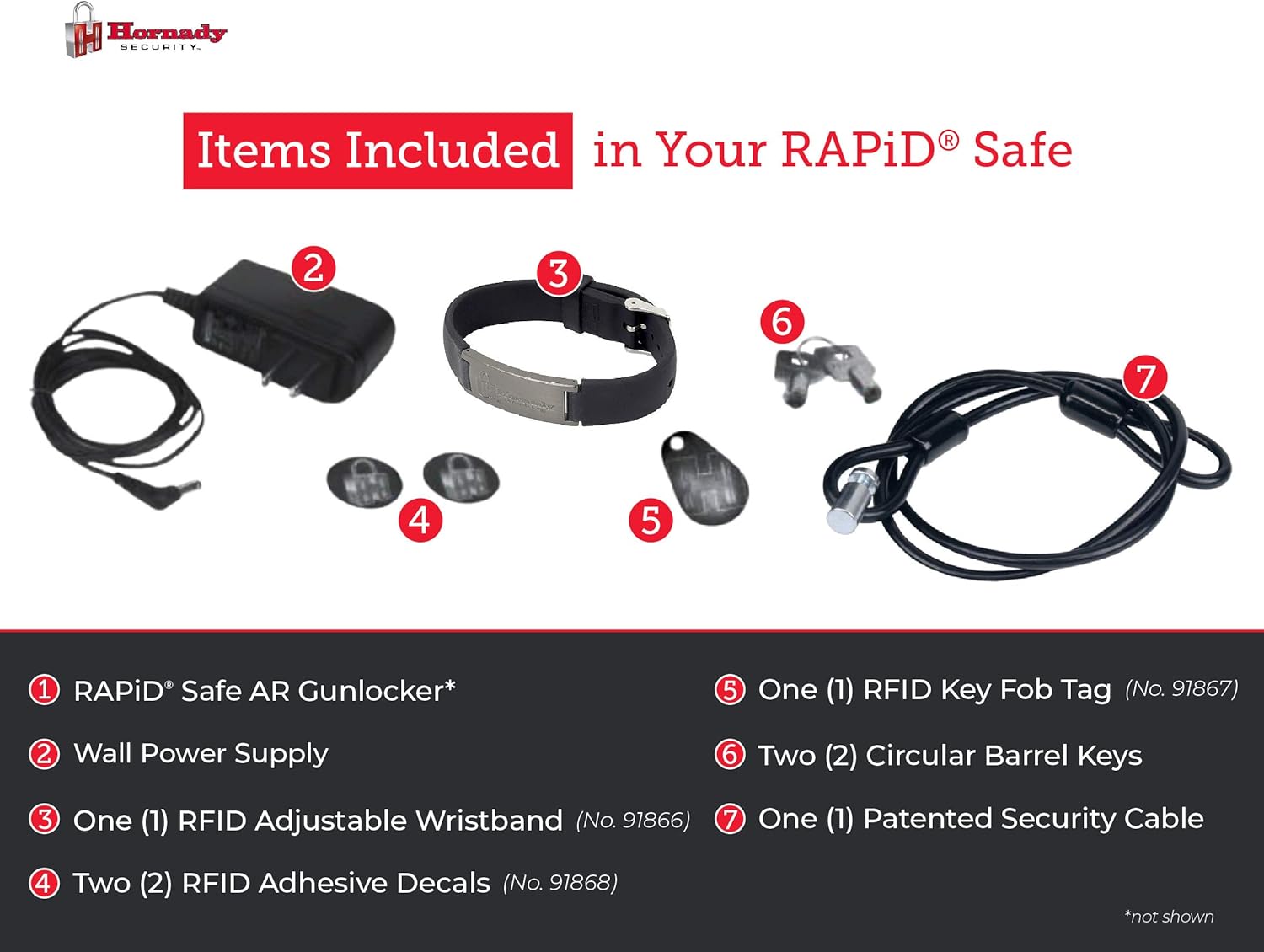 Hornady RAPiD Safe AR Gun Locker with RFID Touch Free Entry - Tamper Proof Gun Safe Perfect for Storing Gun Accessories, Rifles and Shotguns - Heavy Duty Rifle Gun Safe for Home and Vehicle - 98190