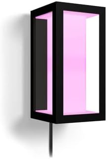 Phillips 1745930V7 Hue Impress Outdoor Wall Light - LED - 1180 Lumen - 2000-6500K - 25000 Hours - Dimmable - Amazon Alexa - Google Assistant - Siri - IP44 - Black (Renewed)