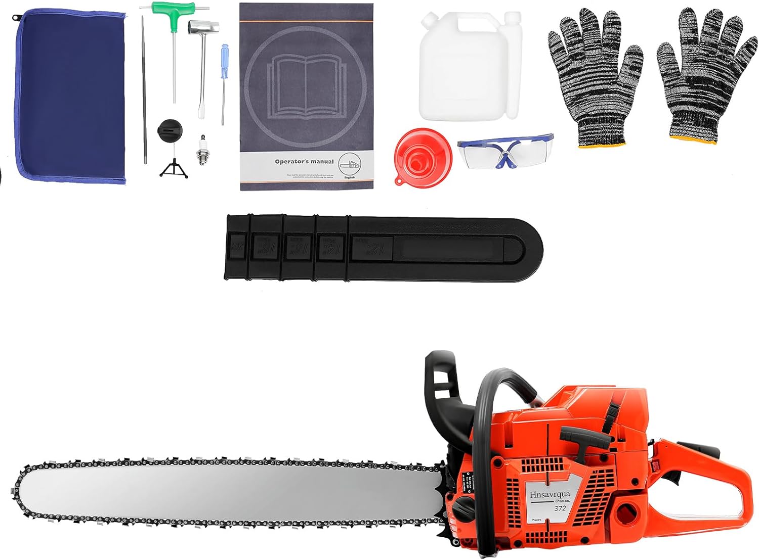 71CC Gas Chainsaws,2 Stroke Power Chain Saws,28 Inch Handed Petrol Gasoline Chain Saw,Double Nuts and Piston Rings for Forest Harvesting,Cutting Wood, Pruning Branches,Gardening,Woodworking