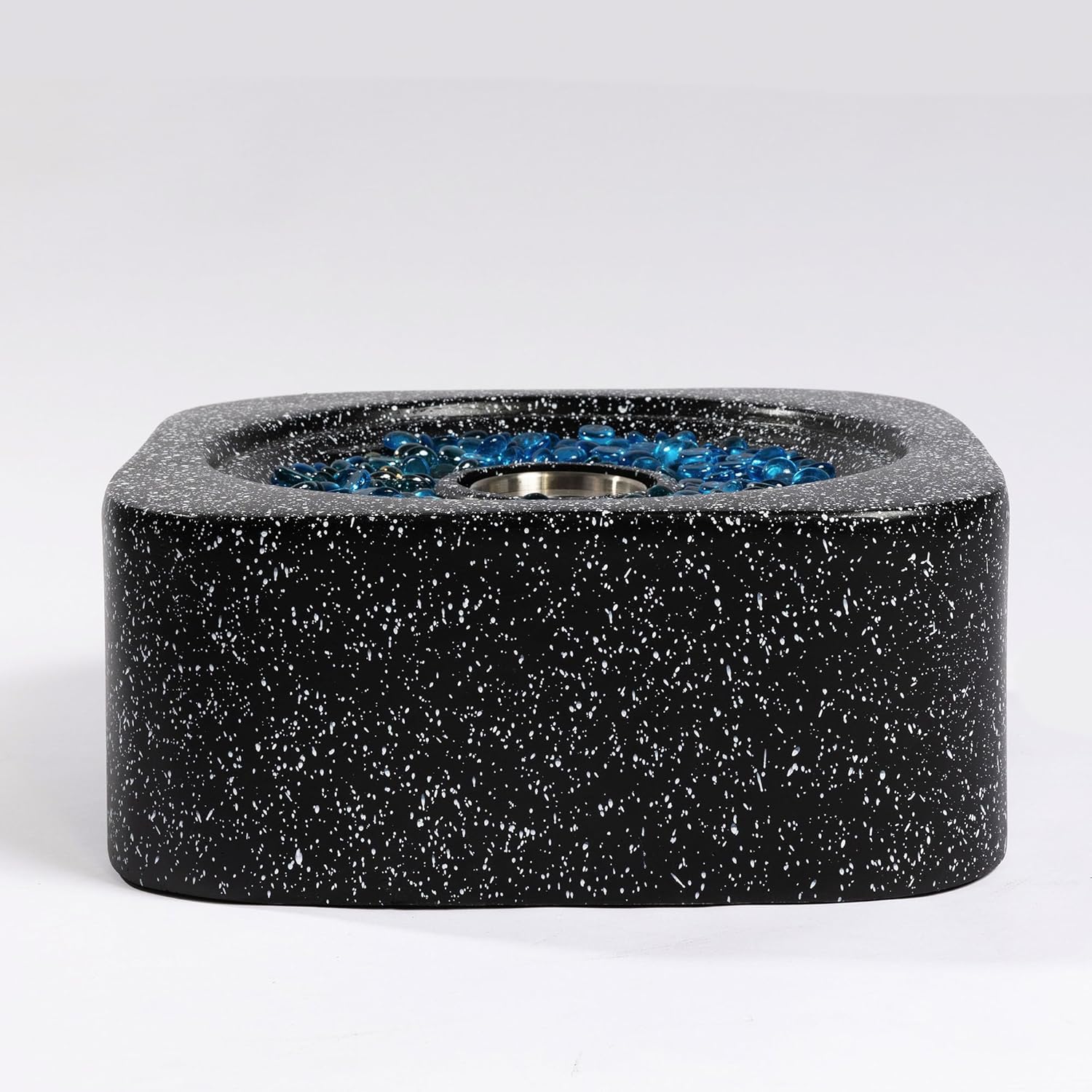 Tabletop Fire Pit (Black) – Portable Outdoor Propane Fire Pit with Lava Rocks, Patio, Deck, Backyard, Camping – Compact Stylish Design