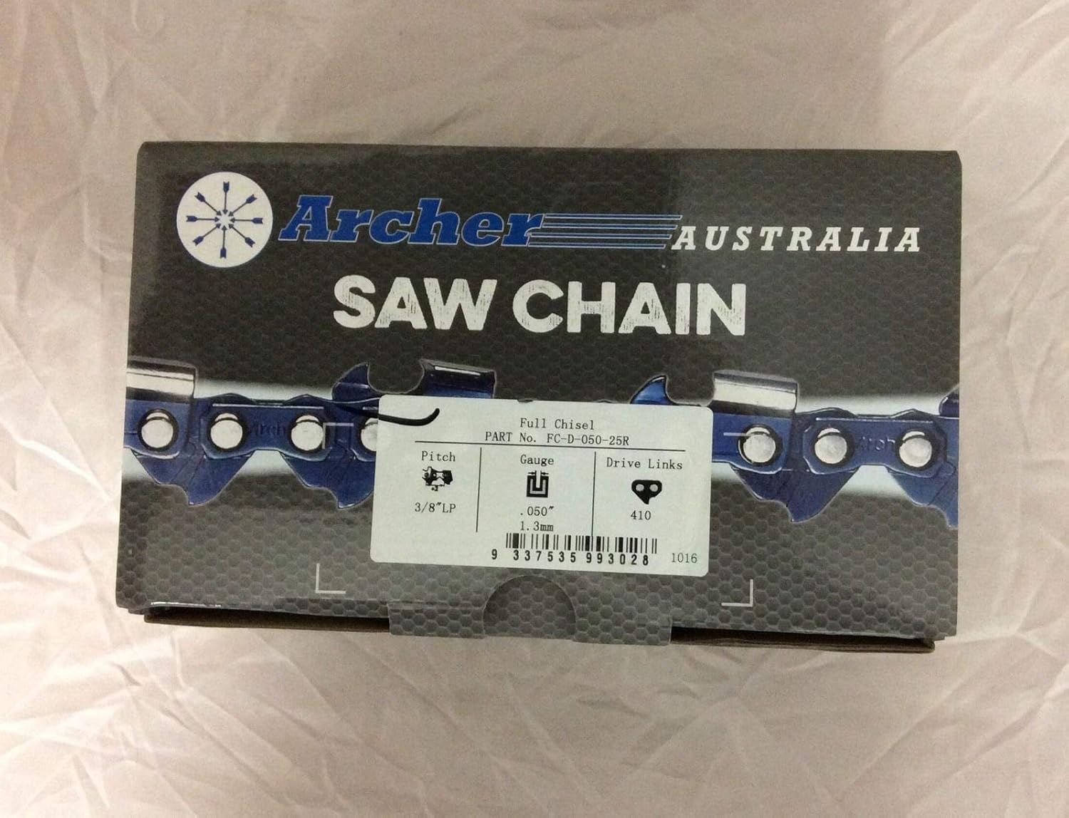 Archer Chainsaw Chain 3/8LP .050 Full Chisel