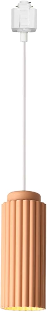 Kiven H-Type Track Lighting Light Fixture, 1-Light Halo Track Pendant Lighting Fixtures, Modern Track Pendant Light Pink Iron Lampshade for Bedroom Kitchen Home Lighting E26