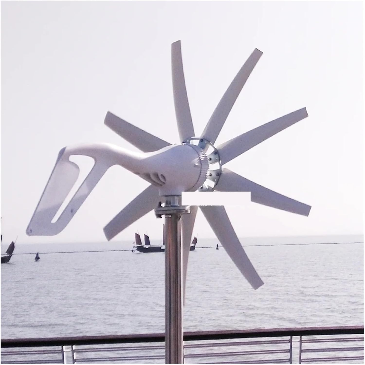 Wind Turbine Generator 8 Blades 2000w 12v 24v 48v with Mppt Hybrid Charge Controller for Home Use Low Starting Speed for Home(Wind Turbine Only,24V_1000W)
