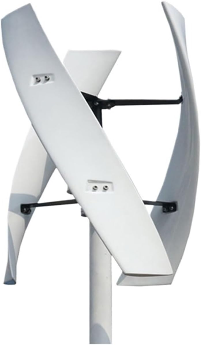 Wind Turbines, 10KW 12V 24V 48V Low Noise Home Wind Turbine 3 Blades Vertical Windmill Free Energy Generator(White,24V_10KW)