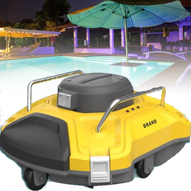 Automatic Pool Cleaner, Cordless Robotic Pool Cleaner, Small Inground & Above Ground Swimming Pools Cleaning Robot, for Floor/Walls & Waterline