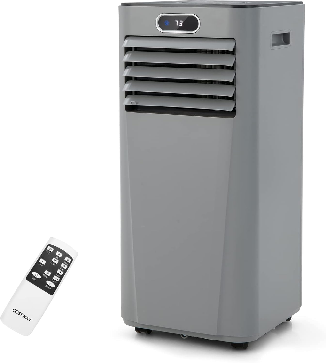 GOFLAME 10000BTU Portable Air Conditioner, 3-IN-1 Air Cooler & Dehumidifier with Remote Control, Sleep Mode, 2 Speeds and 24H Timer, Air Cooling Fan for Home & Office, Grey