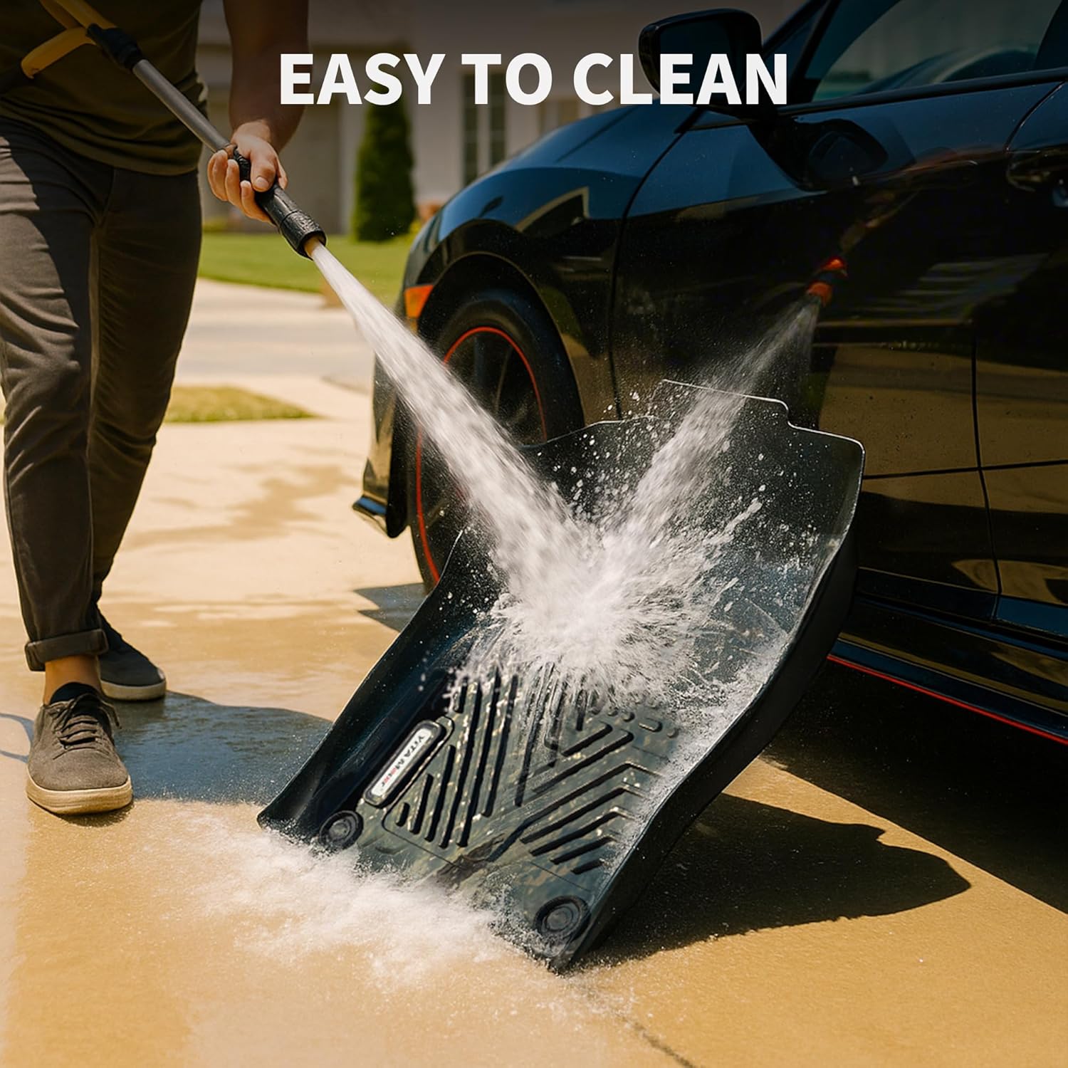 YITAMOTOR Floor Mats for 2016-2022 Honda HRV, Custom Fit All Weather HR-V Floor Liners Thickened TPR Rubber Mat 2016 2017 2018 2019 2020 2021 2022 Honda HRV Accessories,1st & 2nd Row, Black