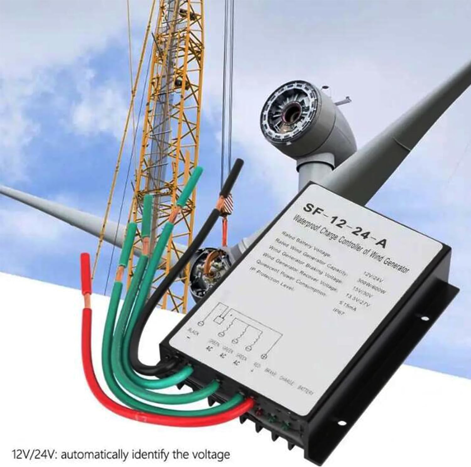 9000W 12V 24V 48V Waterproof Wind Turbine Generator Charge Controller, Wind Power Generator Regulator Windmill Controller