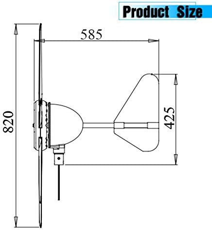 6 Blades 300W Wind Turbines Generator & Wind Solar Hybrids Wind Generator Kit Household 12/24V Wind Turbines Generator Kit,24v