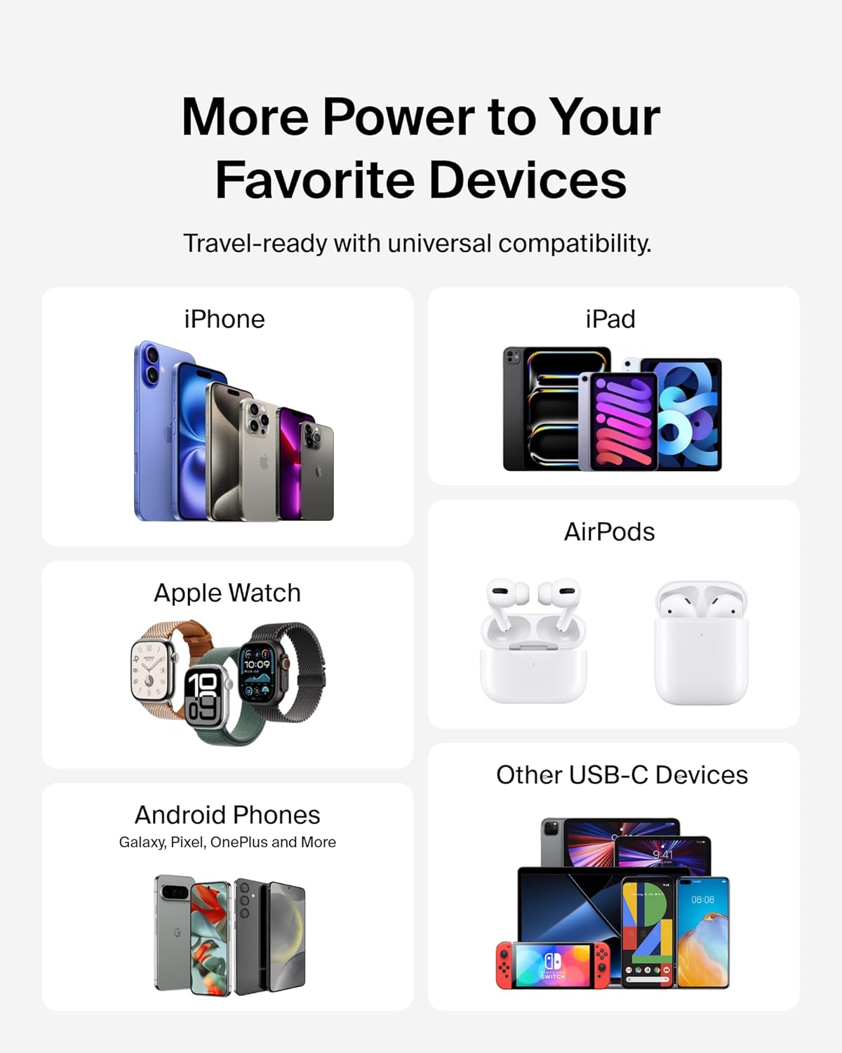 Belkin Dual USB C Charger Block 45W (2 Pack), Super Fast Charging PD 3.0 PPS w/ GaN - Samsung Galaxy S25, Apple iPhone 17, Air, Pro, Pro Max, iPad, MacBook, Nintendo Switch 2 & More - Black