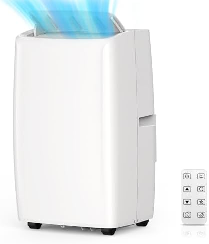 14000 BTUs Portable Air Conditioners, 3 in-1 Portable AC Cools Up to 750 Sq. Ft, Dehumidifier, Fan, Stand Up Room Air Conditioner with Remote Control, 24Hrs Timer, Sleep Mode