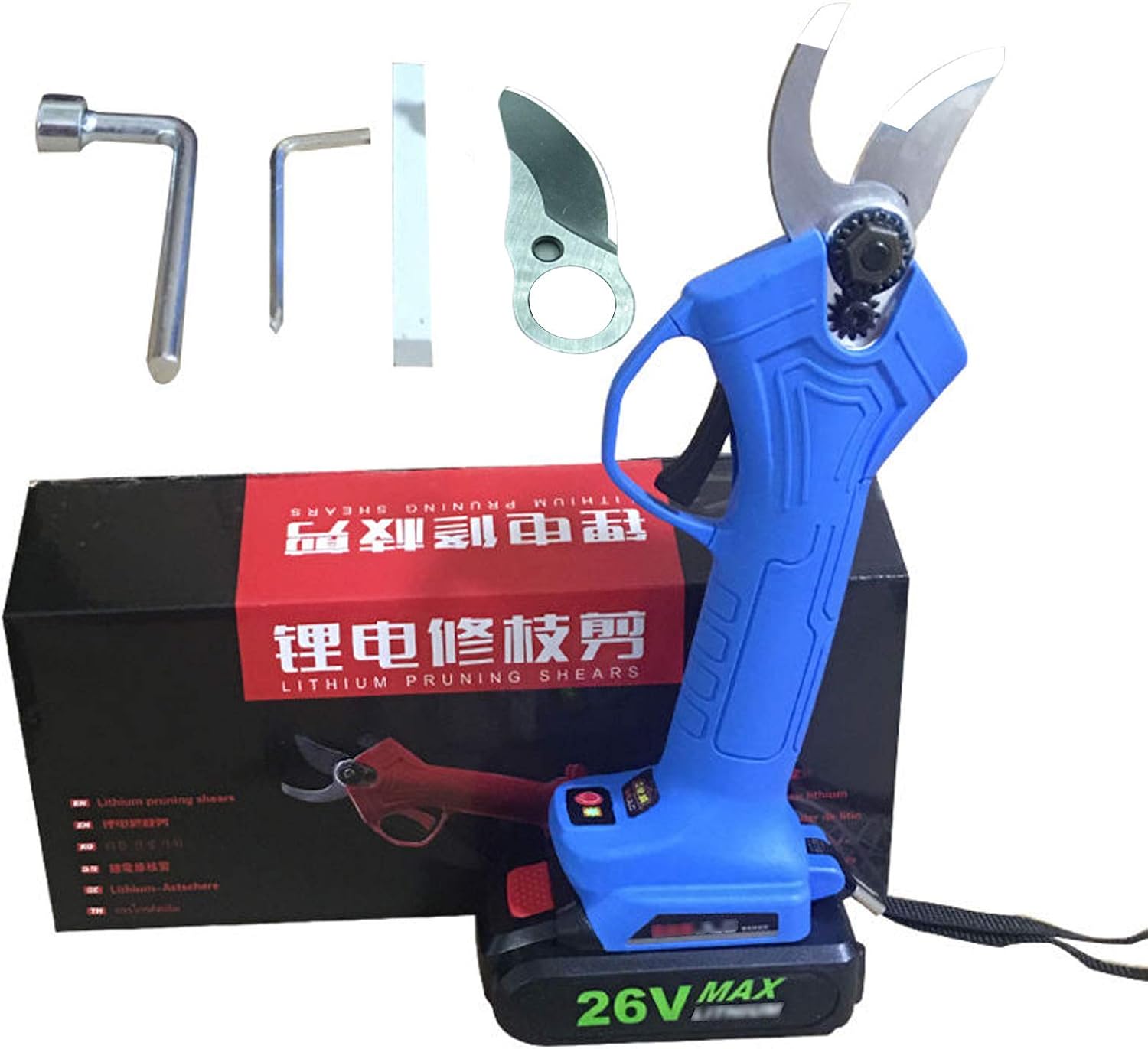 Professional Pruning Shears, 16.8 V Battery, SK5 Alloy Steel Electric Shears, 30 Mm Cutting Diameter, Garden and Tree Pruning