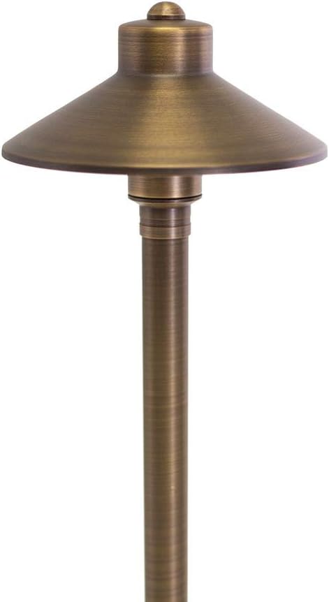VOLT Flat Hat 12V Brass Path Light (7