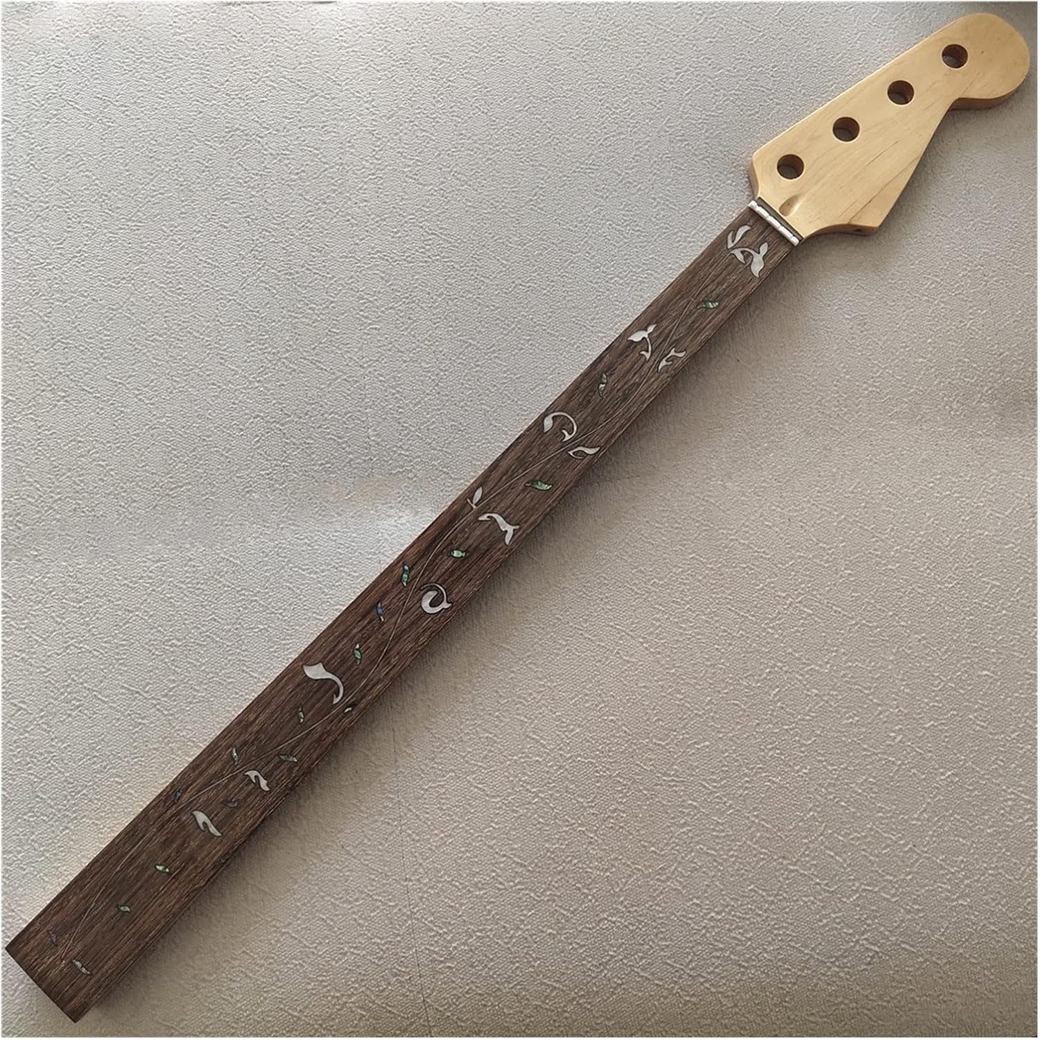Fretless Maple 24 Frets Bass Guitar Neck Part 4 String Rosewood Fingerboard Inlay Gloss Electric Guitar Neck