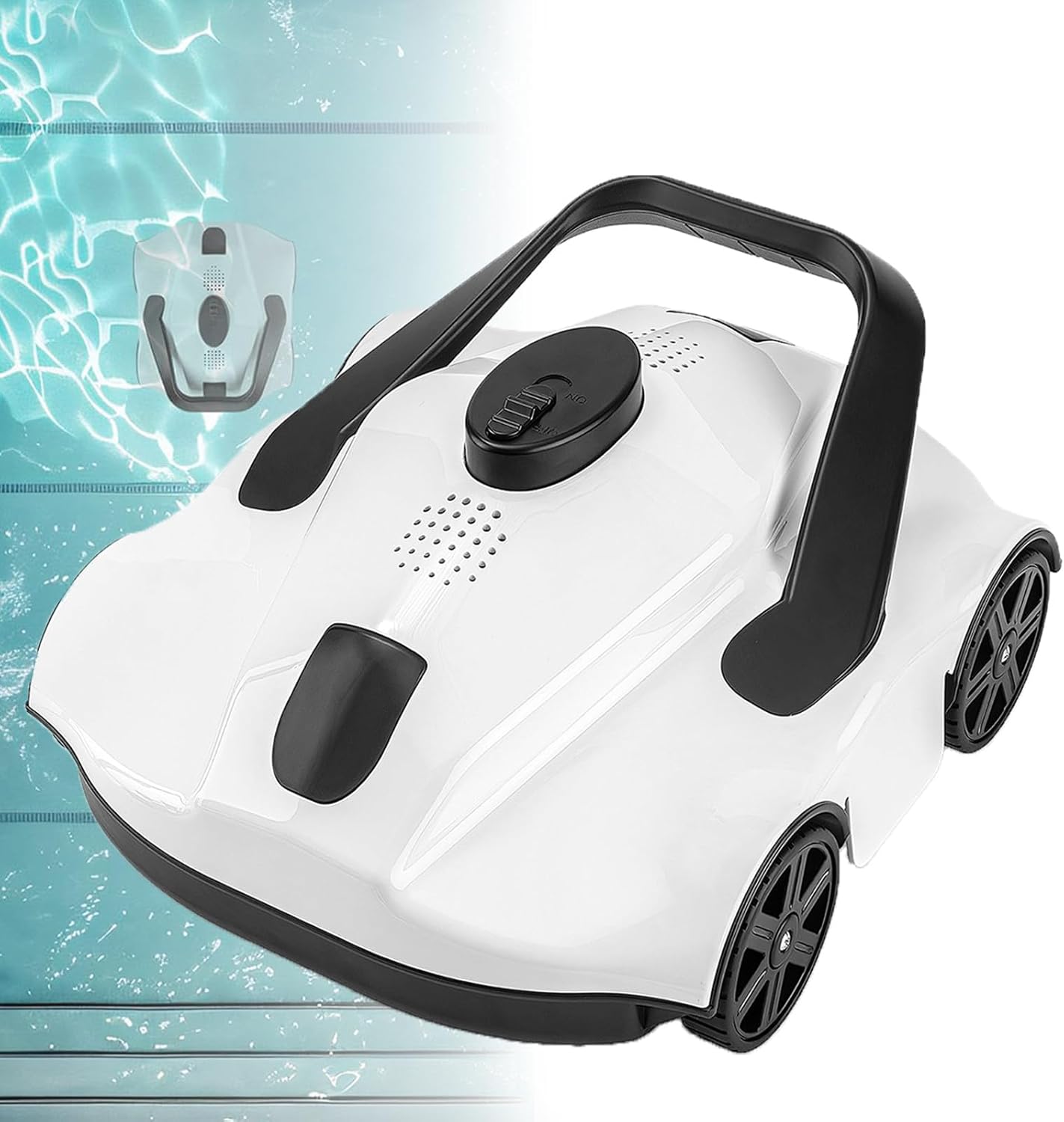 (New Upgraded) Cordless Pool Cleaner, 130 Mins Runtime, Pool Robot Vacuum, Auto-Parking,Robotic Pool Cleaner, Applies to for Above/Inground Pools Up to 1076 Sq.ft,Gray