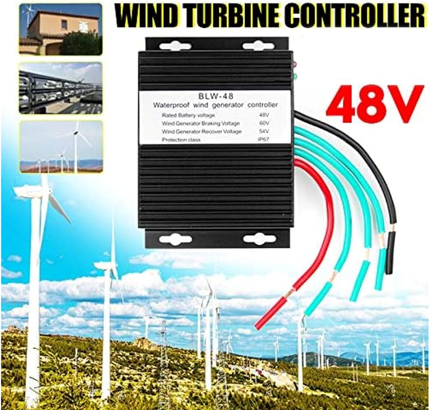 IP67 Water Resistant Automatic Controller 16000W MPPT Wind Turbine Charge Controller, for 100W to 16000W Wind Turbine Generator