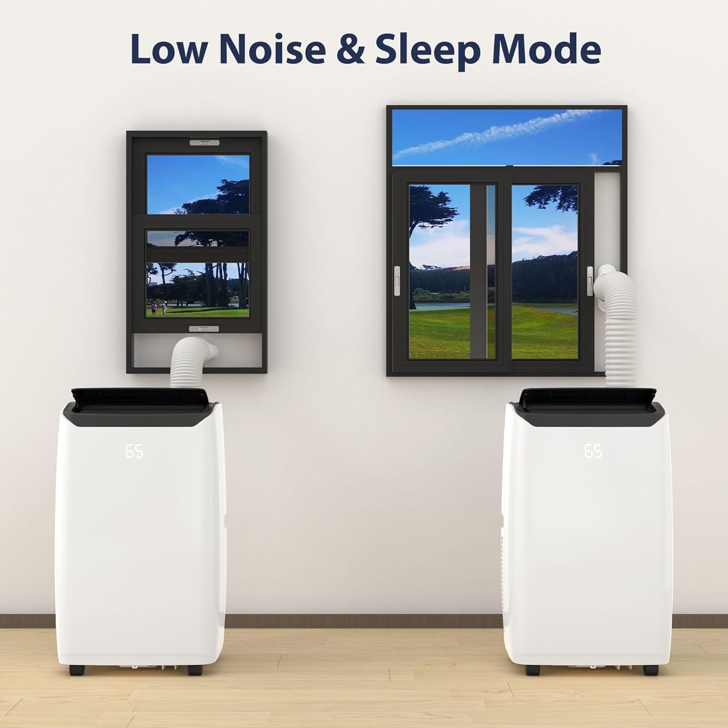 Air Conditioner 14000Btu 3-1 in, Portable Air Conditioner Built-in Cool, Dehumidifier, Fan Modes, Room Air Conditioner with Remote/Installation Kits, Cools up to 750 Sq.ft