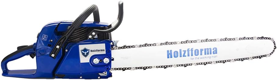 72cc Holzfforma® Blue Thunder G388 Gasoline Chain Saw Power Head WT 3/8 .063 25” 84 DL Guide Bar ＆ 3/8 .063 25“ 84 DL Full Chisel Saw Chain All Parts Are Compatible 038 038 AV 038 MS380 MS381 Chainsaw