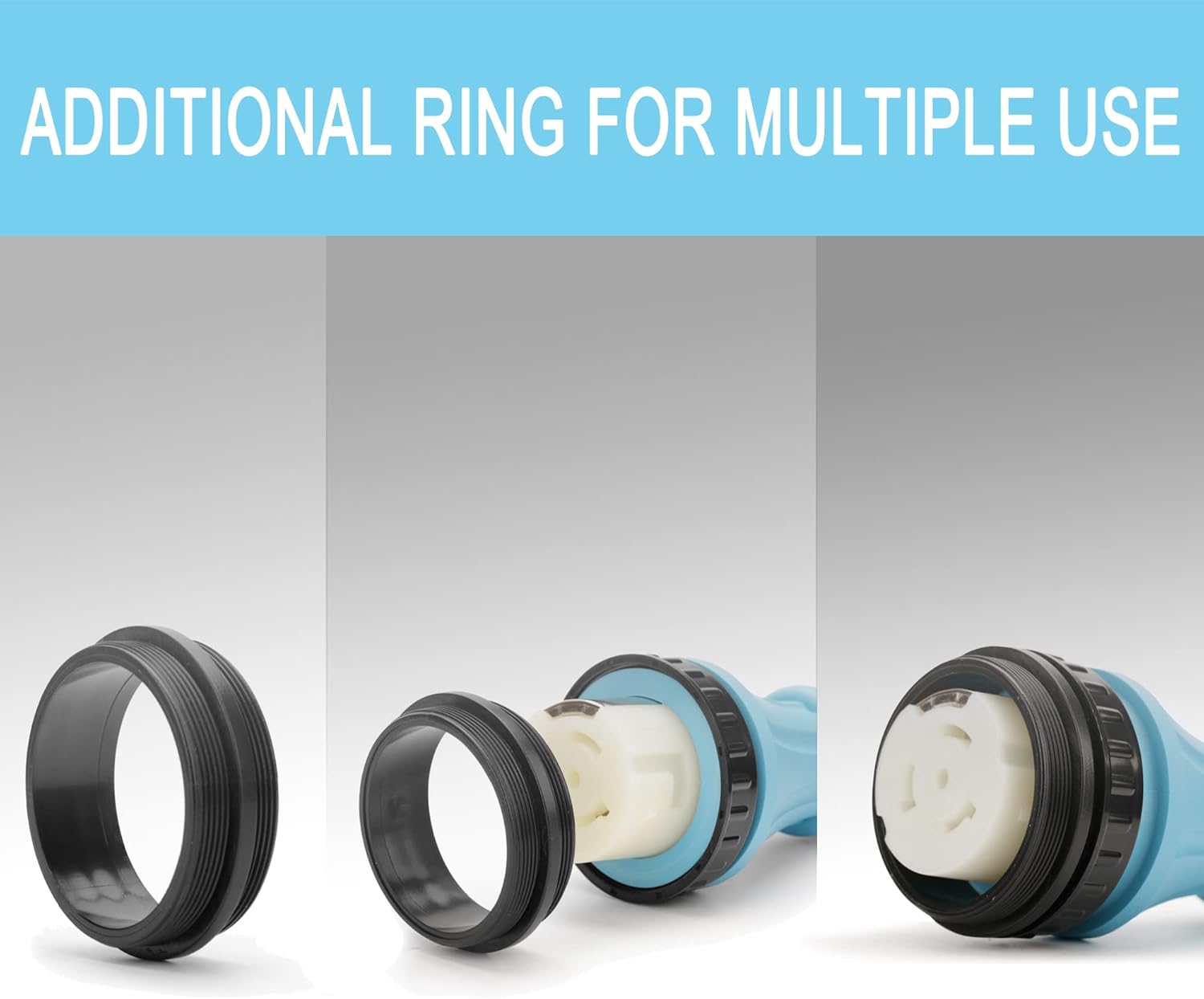 CircleCord UL Listed 50 Amp 25 Feet RV/Generator Cord with Locking Connector, Heavy Duty 6/3+8/1 Gauge STW Wire, 14-50P Male and SS2-50R Twist Locking Female for RV Camper and Generator to House