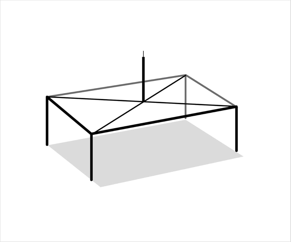 10' x 20' High Peak Canopy Tent Frame Only | for Parties, Vendors, Weddings, and Events | Commercial and Residential Use (Tent Top Not Included)