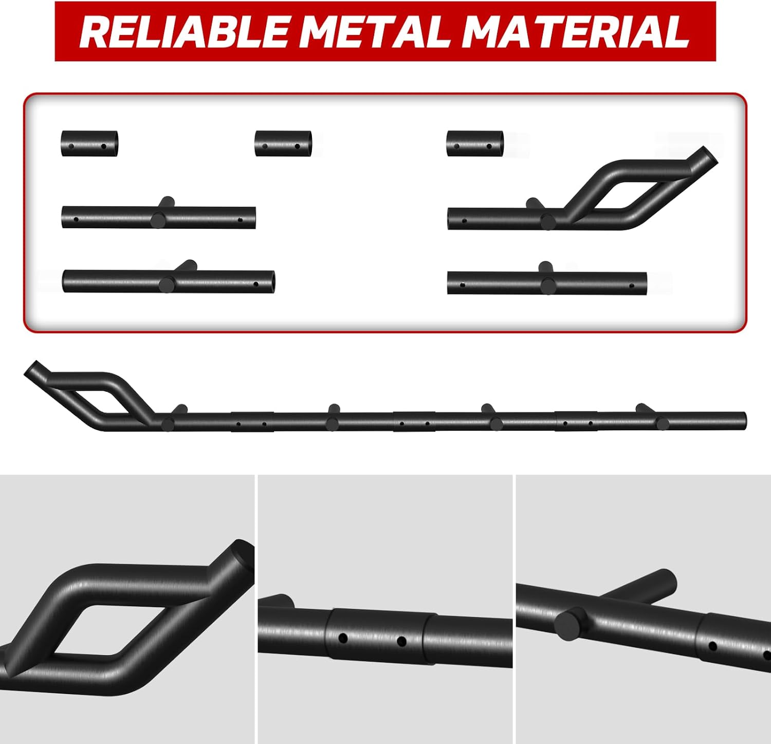 Nerf Bars Rock Sliders for Kawasaki Teryx KRX4 1000, Combined Side Bumper Brush Guard Side Steps Nerf Bars Tree Kickers for Kawasaki Teryx KRX 4 1000 2023-2025 Accessories(4 Seat)