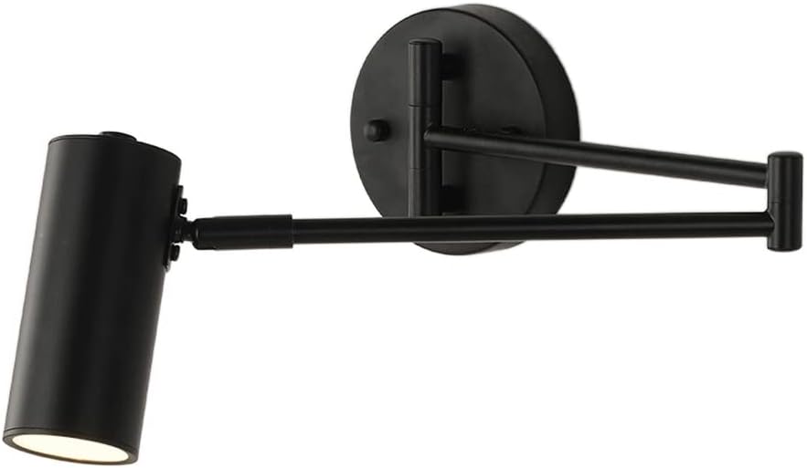 STUFY Nordic Led Wall Lamp Bedroom Bedside Reading Modern Wall Sconces Simple Creative Living Room Study Folding Telescopic Long Rocker Adjustable Wall Light E27 Base