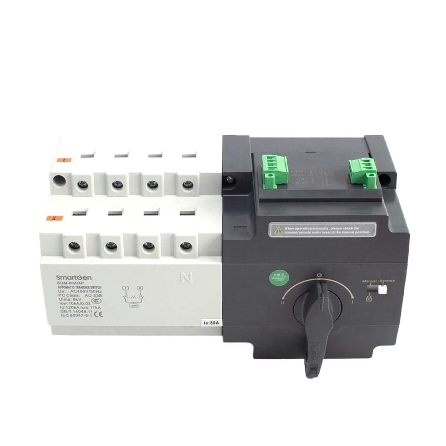SGM-80A 125A 250A 4P 400A 630A Genset Type ATS Dual Power Automatic Transfer Switch Compatible Generator Controller(630A)