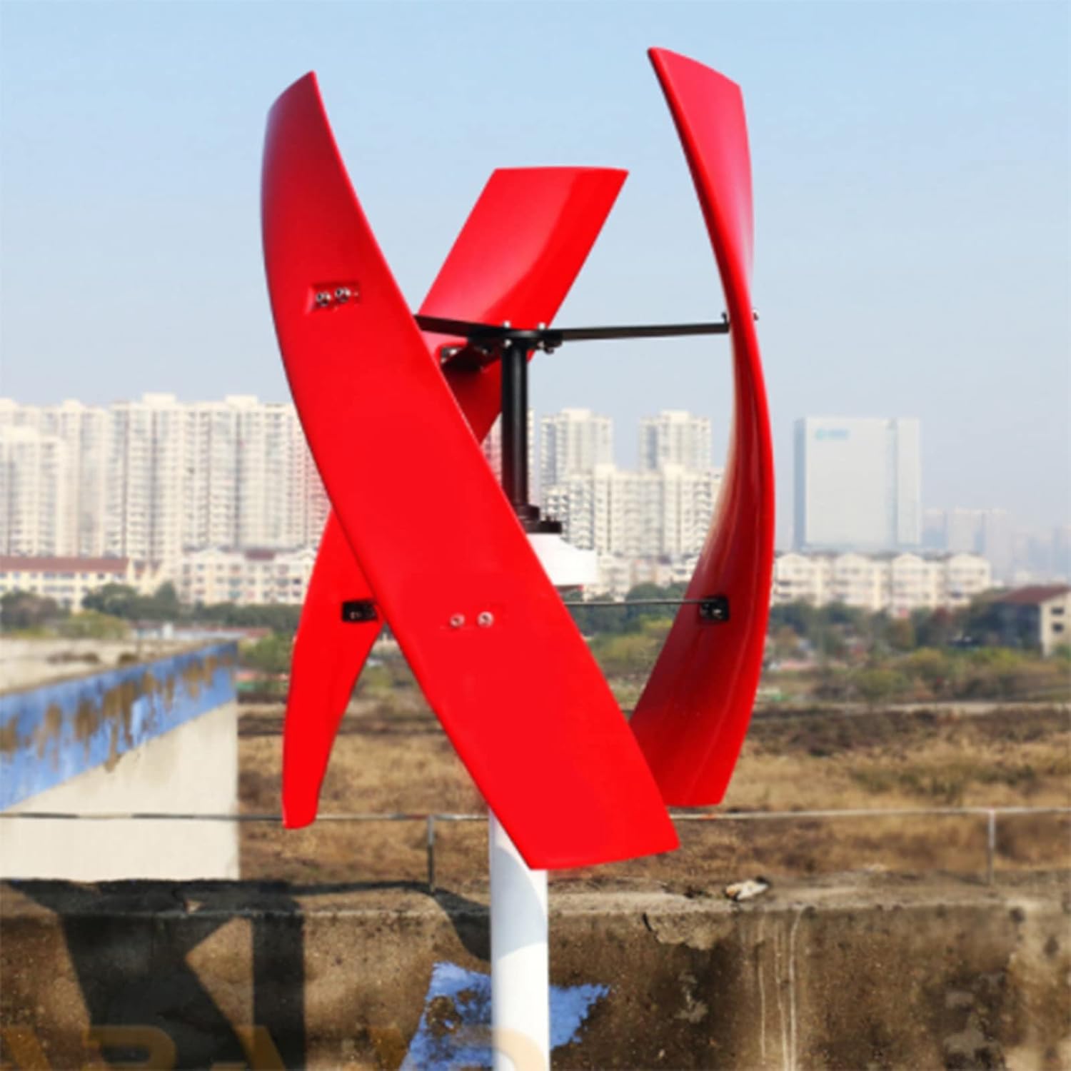 Wind Turbine Generator Kit, 12V-220V 14000W Wind Power Generator, 3 Spiral Blades Vertical Axis Wind Power Wind Maglev Generator Energy