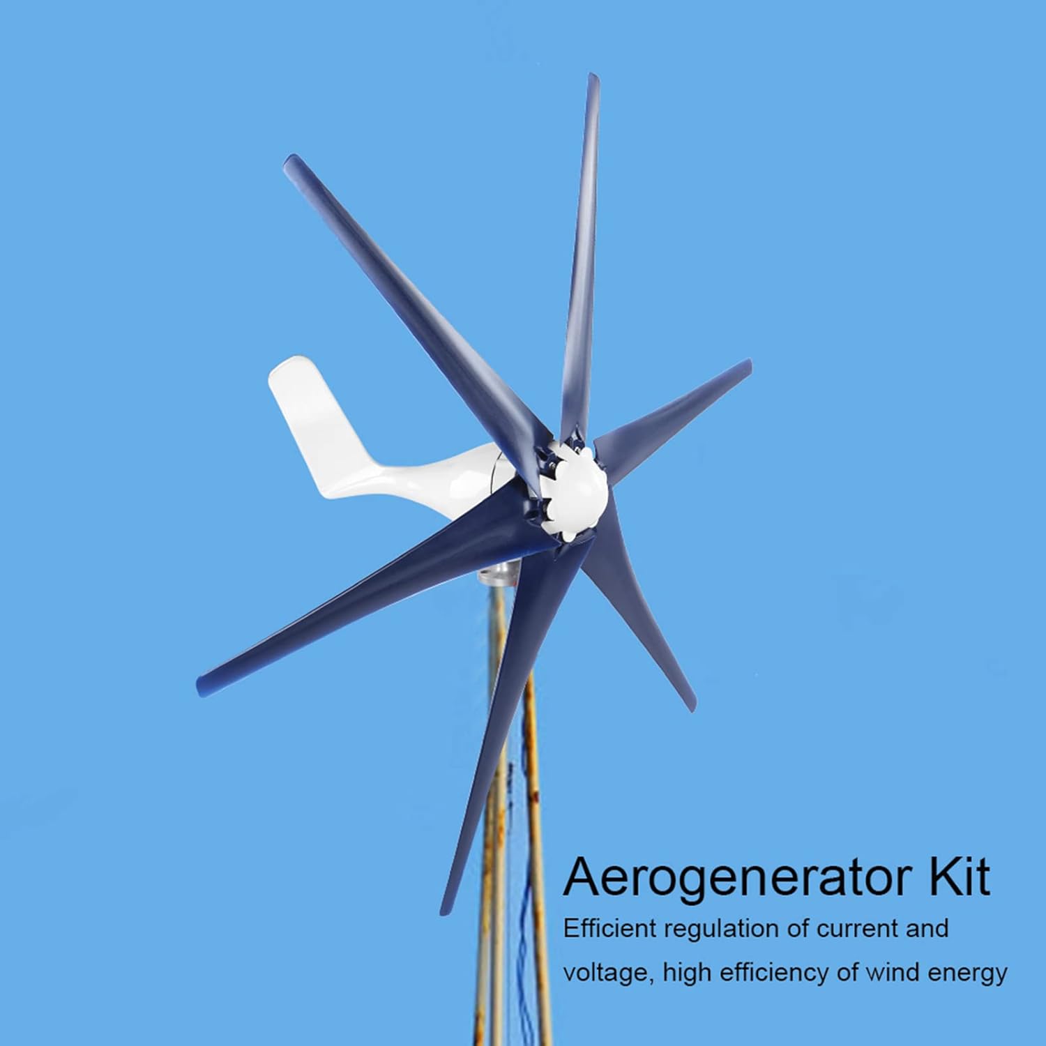 Wind Generator 1600w Small Wind Turbine 6 Blade Wind Turbine Industrial Machinery Solar & Wind Power Parts & Accessories (24V)