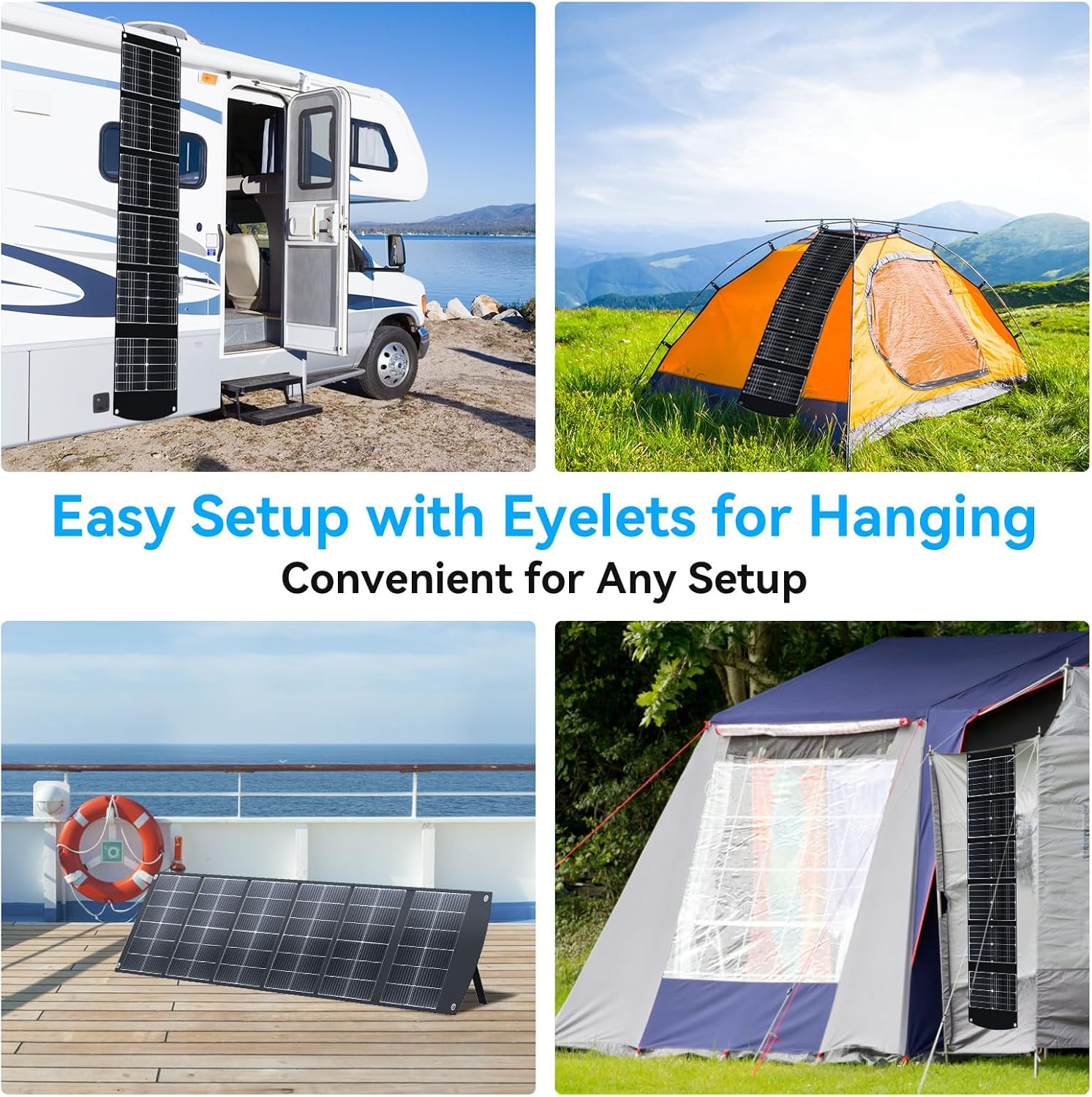 Ecosonique 200W Portable Solar Panel for Power Stations, Foldable & Lightweight with Kickstand, USB-C PD3.0 & USB-A QC3.0, MC4 & Multi-Output for Solar Generators, RVs, Camping, and Outdoor Use