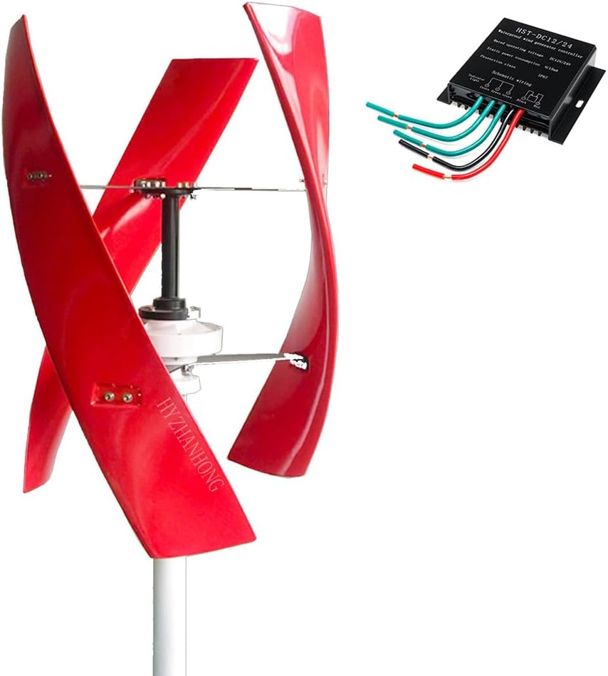 Low Noise10000w Vertical Wind Turbine System Power Plant Wind Generator for Family 12V 24V 48V with Mppt Charge Hybrid Controller Low RPM﻿