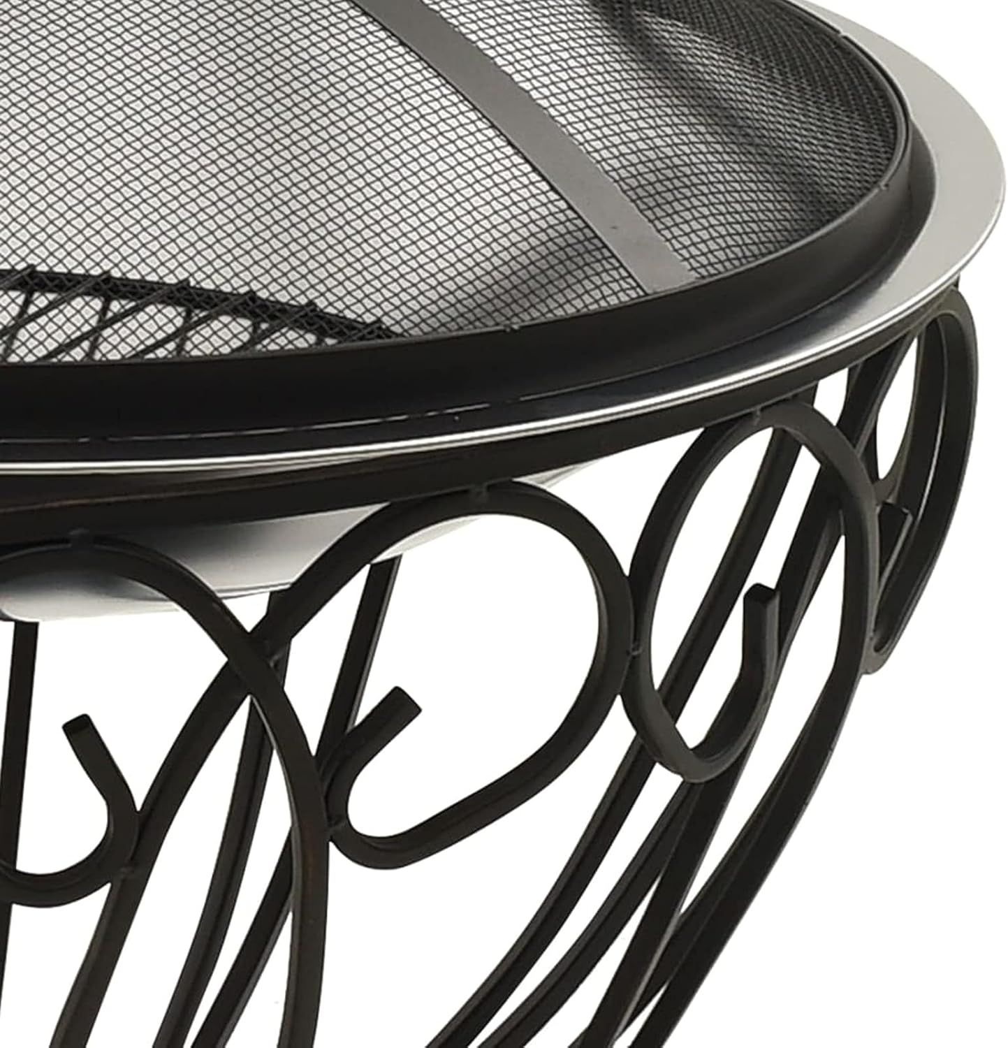 2-in-1 Fire Pit and BBQ Grill, Stainless Steel Outdoor Fire Pit with Cooking Grid and Poker, 23.2x23.2x23.6 Inches for Backyard, Patio, Camping