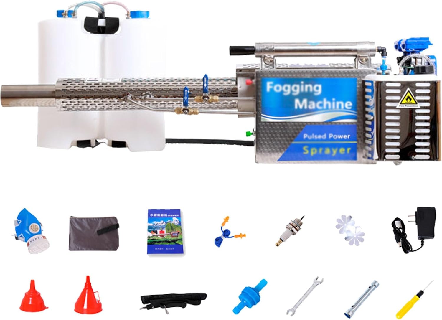 Portable Pulse Jet Thermal Fogger,Industrial Grade Thermal Fogging Machine,360 ° Spray in All Directions 700㎡ in 7-8 Minutes for Weeds Plants 100