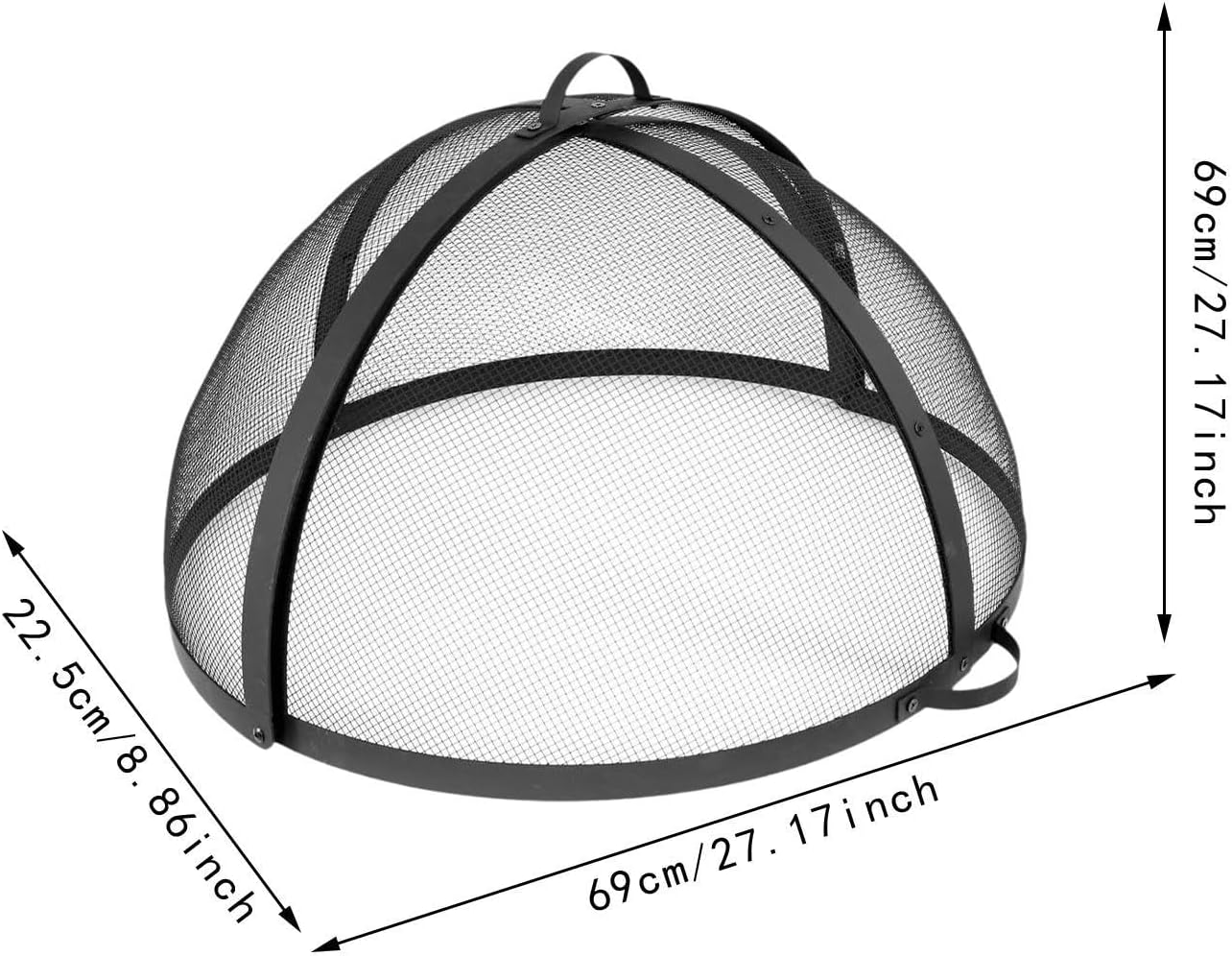 Fire Pit Spark Screen 27 Inch Diameter for Outdoor Lawn Family Activities