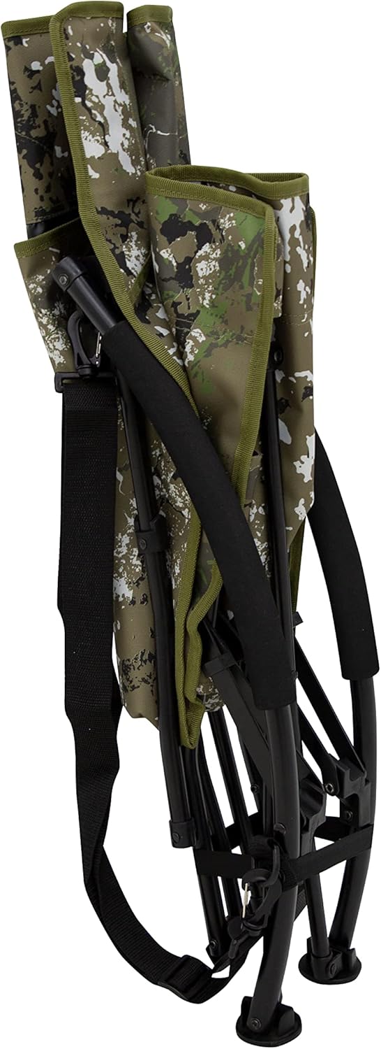 Barronett Ground Gobbler Low Profile Hunting Chair and Allen Shooting Stick - Versatile 300lb Capacity and Adjustable Height Hunting Accessories