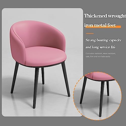 Accent Chairs Living Room Chairs Dining Chairs Faux Leather Armchair Tub Chairs with Comfortable Padded Seat and Metal Legs Dining Lounge Office Reception Furniture (Color : Yellow)