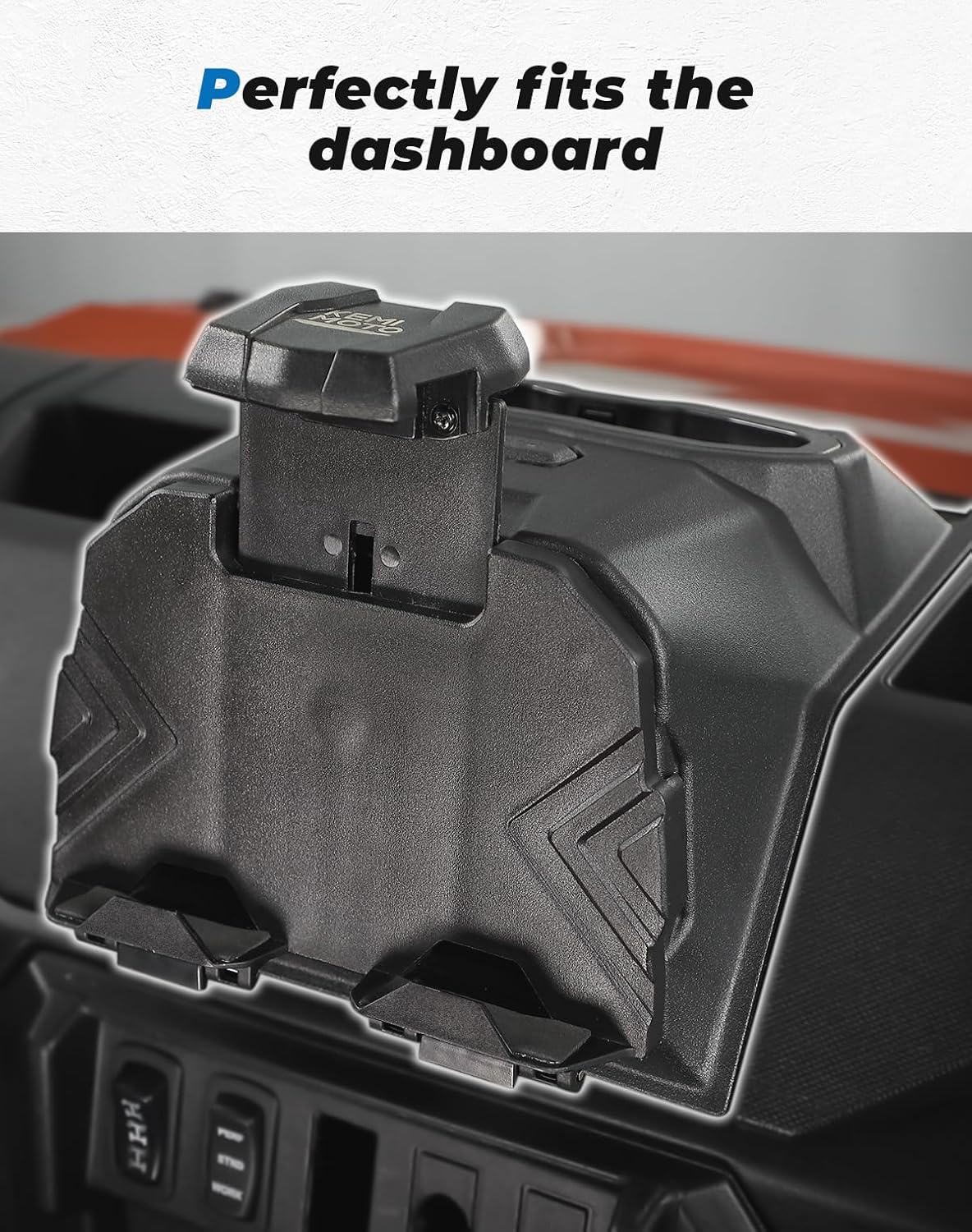 KEMIMOTO Tablet Phone Holder w/Versatile Storage Box Compatible with Polaris Ranger 1000/1000 XP/XP Crew 2018-2024, Electronic Device Mount for Phones Tablets & GPS, Dash Mounted Holder Accessories