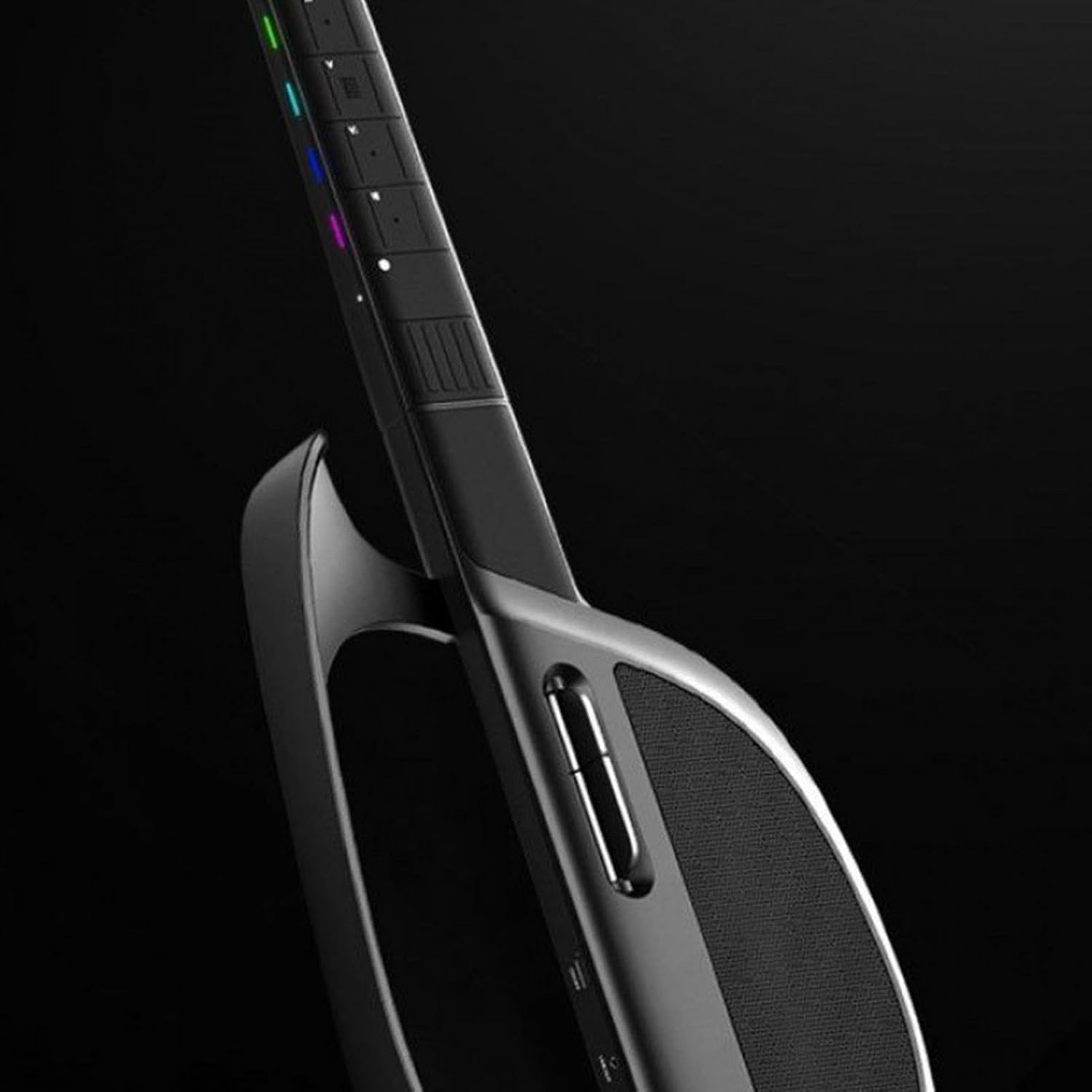 Semme Stringless Guitar, Smart Electric Silent Travel Guitar with Real Time Chord Accompaniment, Automatic Drum Machine, Interactive Music Scores, for Beginners Professional