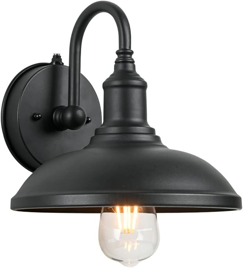 E27 Outdoor Lighting Wall Lantern - Waterproof Villa Garden Wall Lamp, Black Outside Wall Mount Sconces，Exterior Light Fixture for House Garage Patio Front Door