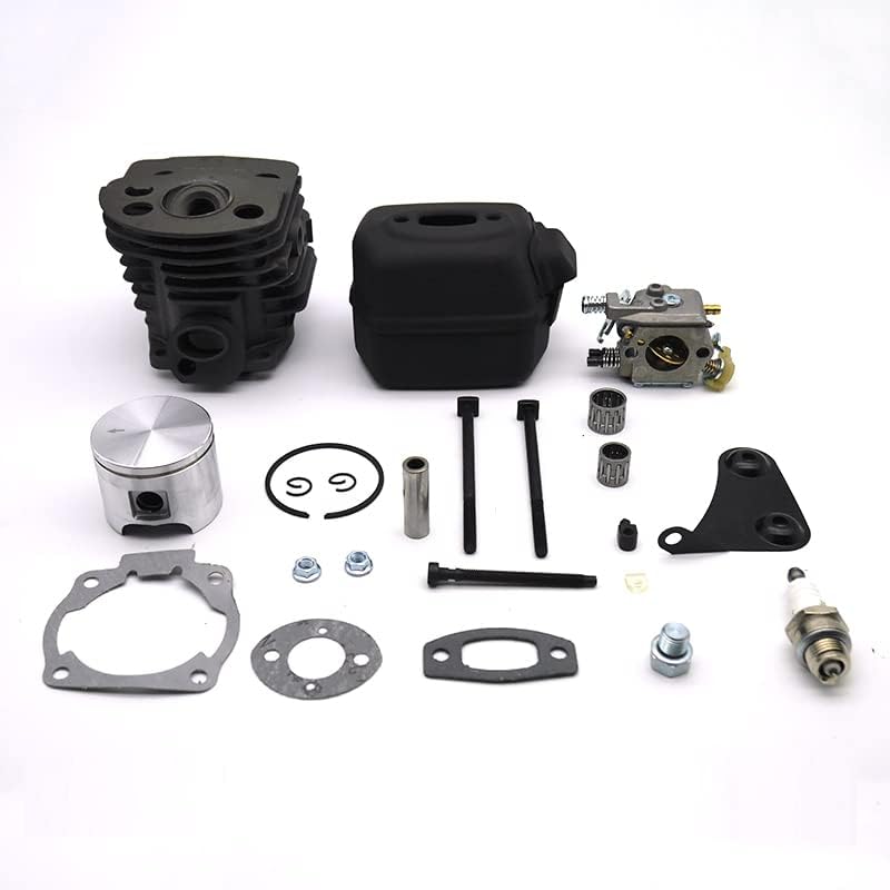 46MM Cylinder Piston Carburetor Exhaust Muffler Chain Adjuster Tensioner Kit for Husqvarna 55 51 Garden Chainsaw Spare Part