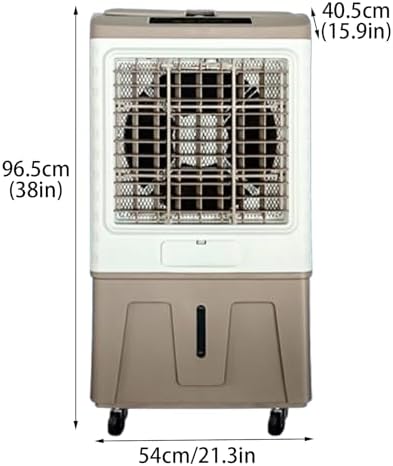 Personal Swamp Cooler, Evaporative Air Cooler with Water Tank, 3 Speed Portable Air Conditioner Fan for Garage, Yard, Room, Factory(54 * 40.5 * 96.5cm)