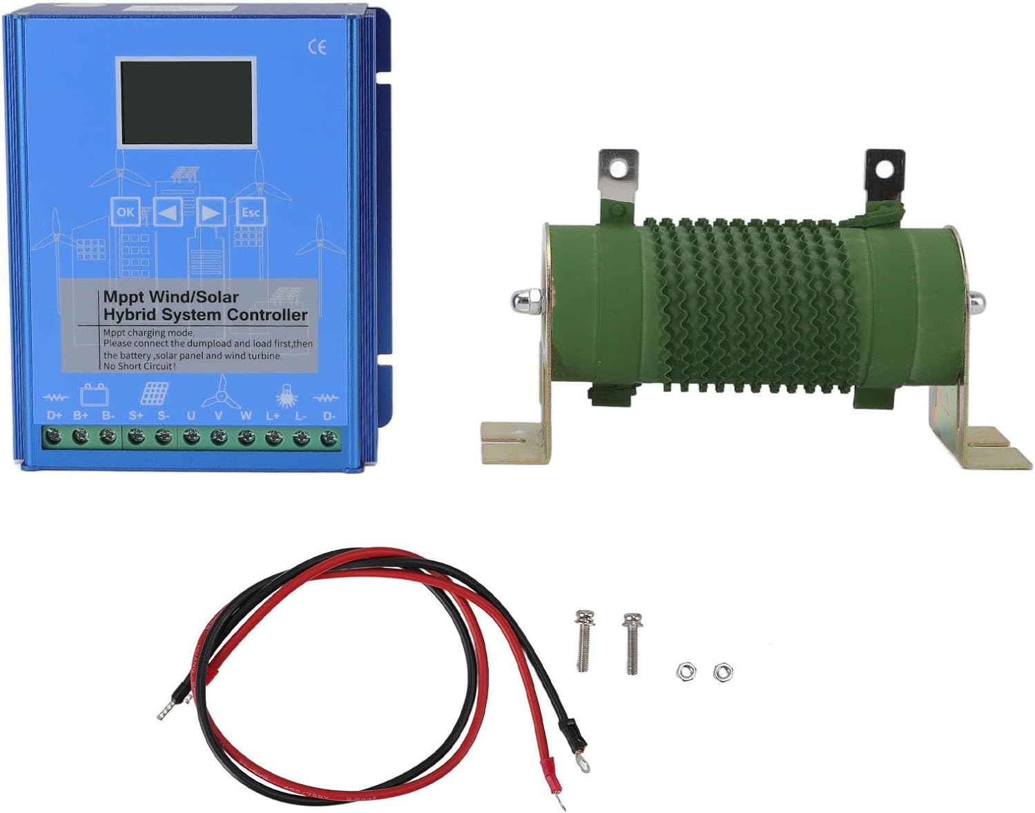 Tyenaza 24V/48V Wind Solar Hybrid Controller Boost LCD Screen MPPT Charging Mode Universal for Off Grid Generation Systems (GPI-48280)