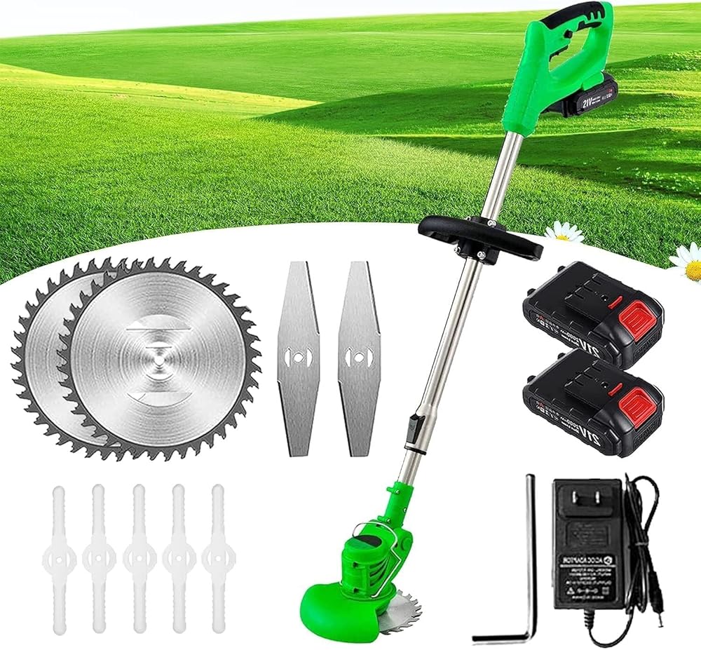 24V Corded Brush Cutter Lawn Mower - Effective for Tree and Flower Bed Weed Removal